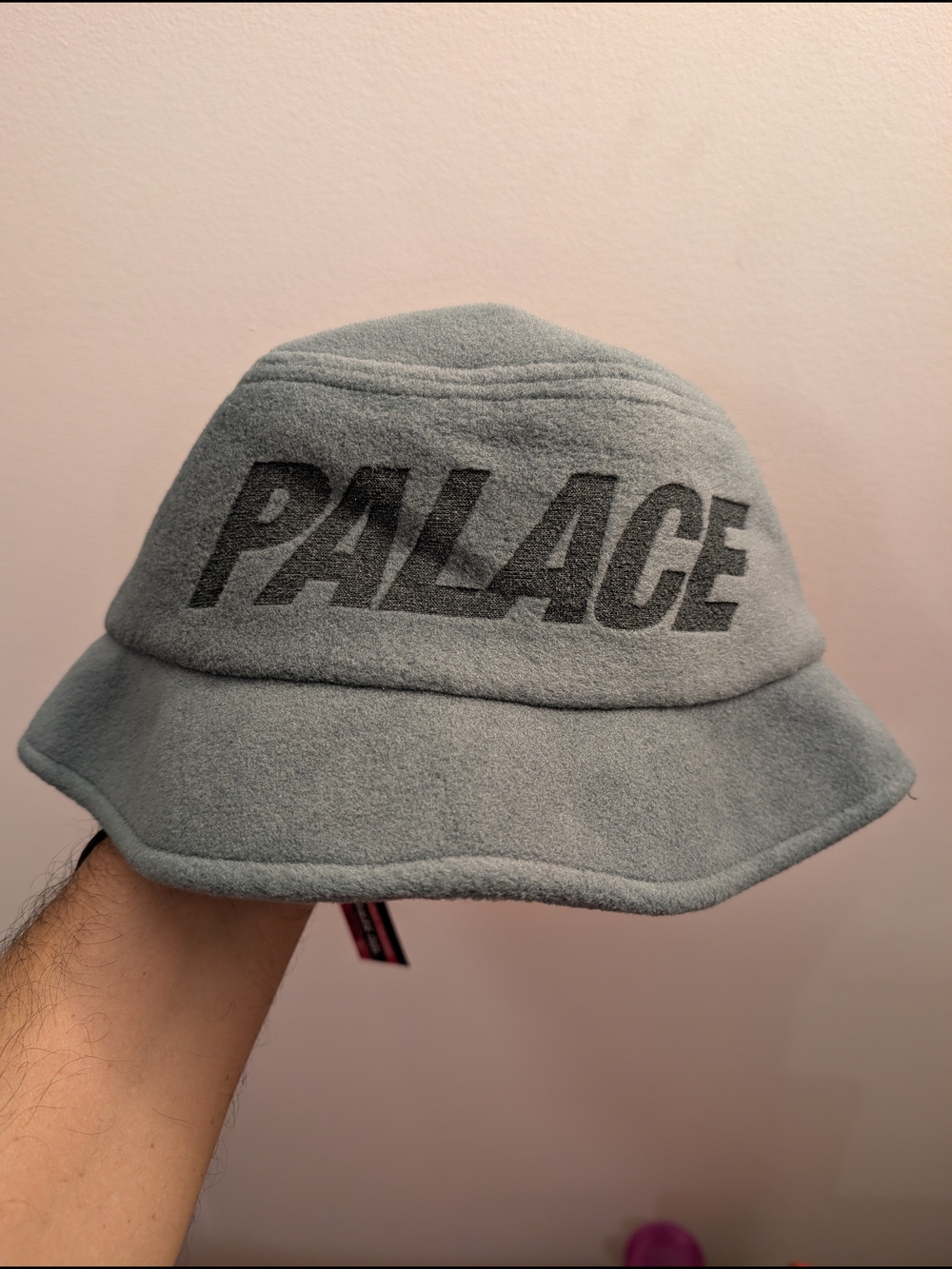Palace Grey Fleece Bucket Hat